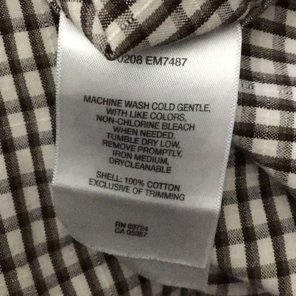 COLUMBIA brown plaid button down shirt large - Picture 8 of 8